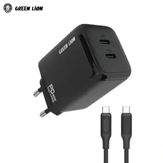 آداپتور دیواری گرین لاین دو پورت 40W PD همراه کابل Type-C