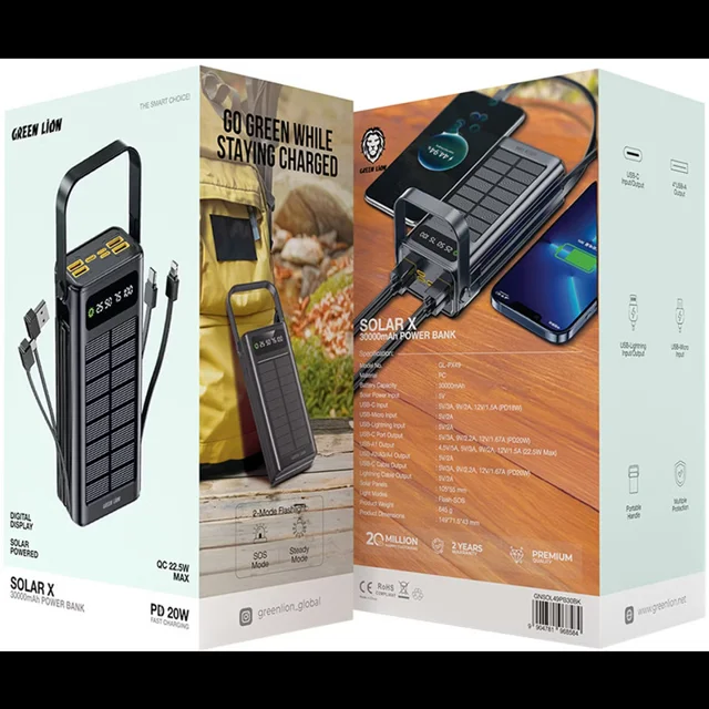 پاور بانک گرین لاین مدل GL-PX49 ظرفیت 30000 میلی آمپر ساعت 103005680